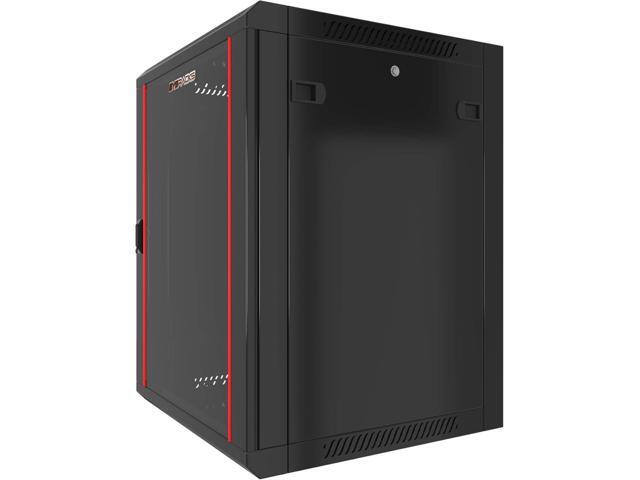 Wall Mount Server Rack Cabinet Locking Computer Cabinet Network Enclosure for Electronics Security Audio Video AV Equipment Data Rack 24-Inch Depth...
