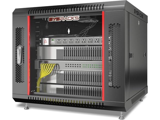 Network Data Cabinet - 9U Rack Mount - Wall Mount IT Rack - Locking - Server Rack - 24-Inch deep Data Rack - Server Rack Cabinet with...