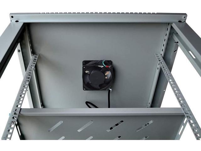 Sysracks 6U Wall Mount Gray IT Network Av Data Server Rack Cabinet Enclosure 24 Inch Depth - Shelf - 8-Way PDU - Fan - Adjustable Feet - Hardware