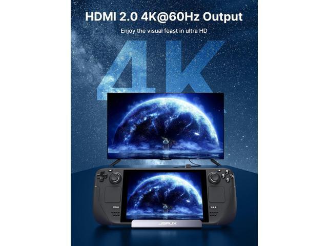 JSAUX Docking Station for Steam Deck/ROG Ally, 6-in-1 Steam Deck Dock with HDMI 2.0 4K@60Hz, Gigabit Ethernet, 3 USB-A 3.0 and 100W USB-C Charging...