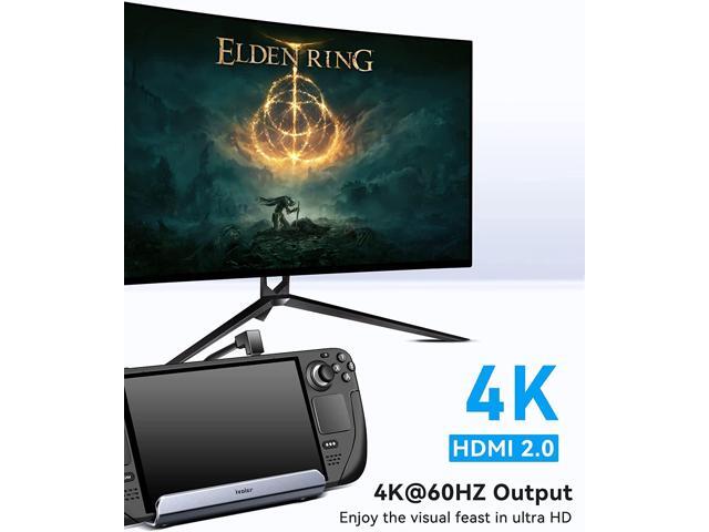 iVoler Upgraded 4K 60Hz 1000Mbps LAN Docking Station for Steam Deck,Gigabit Ethernet,Aluminum Steam Deck Dock Stand with HDMI2.0 4K@60Hz, 3 USB3.0,...