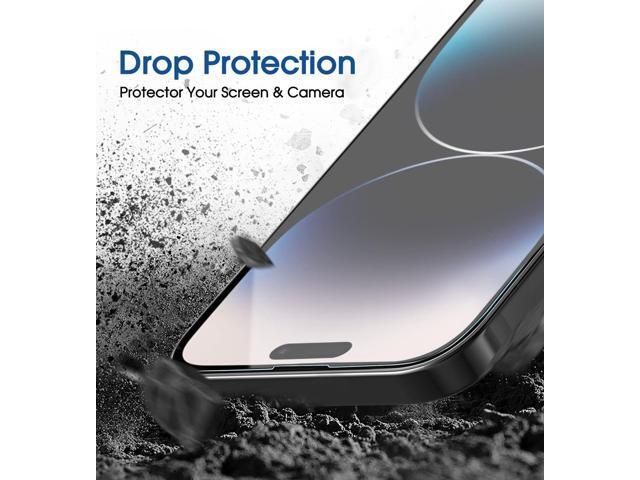 amFilm Screen Protector OneTouch Compatible with iPhone 14 Pro Max 6.7', Dynamic Island Compatible- with Easy Installation Kit, Full Coverage Case...