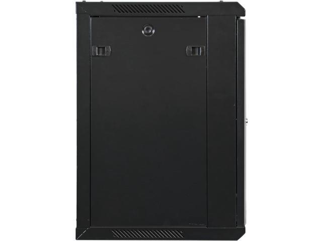 12U Professional Wall Mount Network Server Cabinet Enclosure 19-Inch Server Network Rack Low-Profile Black