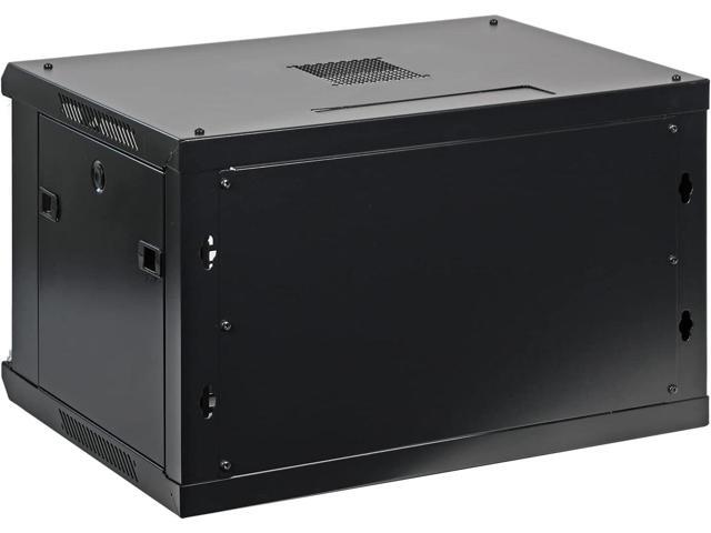 6U Professional Wall Mount Network Server Cabinet Enclosure 19-Inch Server Network Rack Low-Profile Black