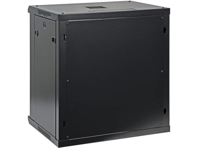 12U Professional Wall Mount Network Server Cabinet Enclosure 19-Inch Server Network Rack Low-Profile Black