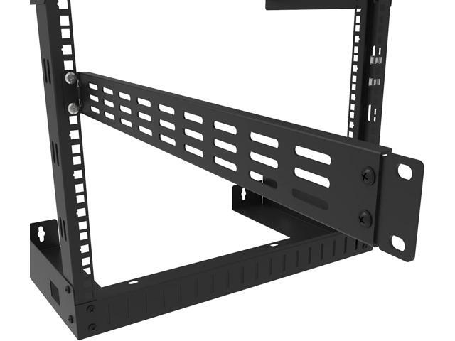 Jingchengmei 1U Hinged Blank Panel - Slot Vented Server Rack Panel for 19-Inch Network Cabinet or Server Rack Enclosure Black (1UVBPHN, Black)