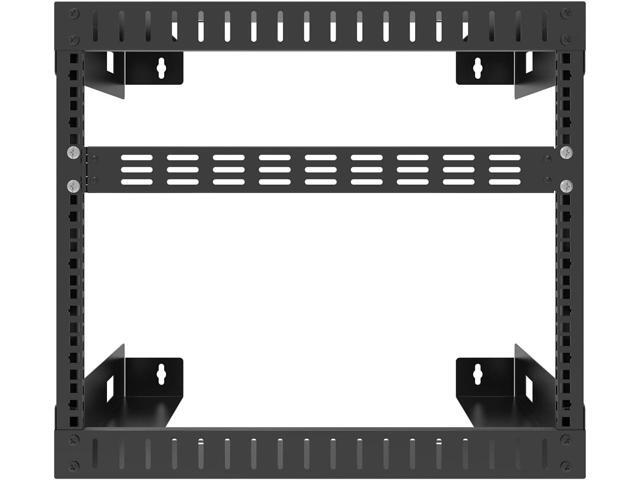 Jingchengmei 1U Hinged Blank Panel - Slot Vented Server Rack Panel for 19-Inch Network Cabinet or Server Rack Enclosure Black (1UVBPHN, Black)