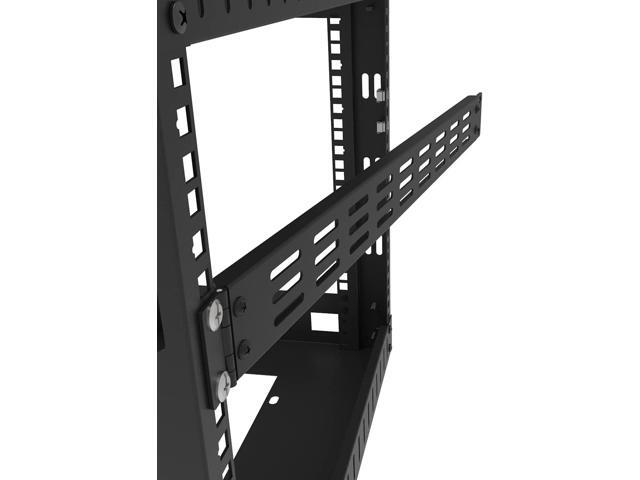 Jingchengmei 1U Hinged Blank Panel - Slot Vented Server Rack Panel for 19-Inch Network Cabinet or Server Rack Enclosure Black (1UVBPHN, Black)