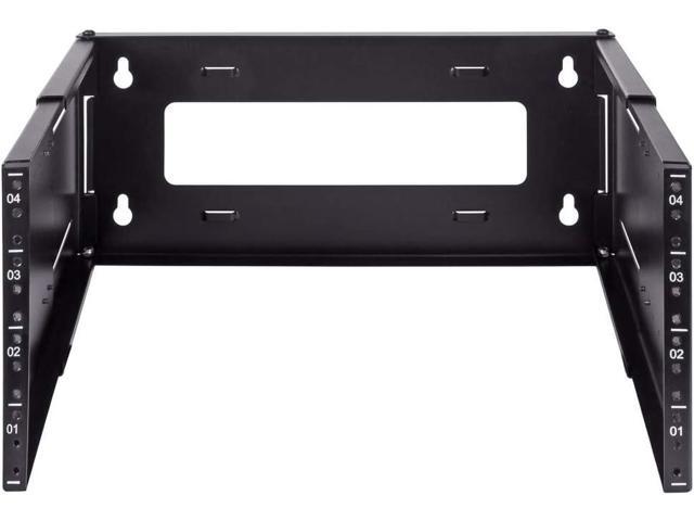NavePoint 4U Patch Panel Bracket Wall Mount Patch Panel Rack for 19 Networking Equipment Expandable Mounting Depth 9.5 to 15.5 4U IT Rack 40lbs...