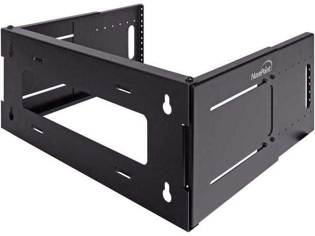 NavePoint 4U Patch Panel Bracket Wall Mount Patch Panel Rack for 19 Networking Equipment Expandable Mounting Depth 9.5 to 15.5 4U IT Rack 40lbs...
