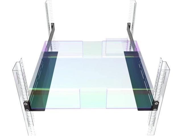 1U Universal Rack Mount Rails- 4-Post Server Rack Shelf Rail 16-29 inches Adjustable Depth for APC HP IBM DELL Compaq
