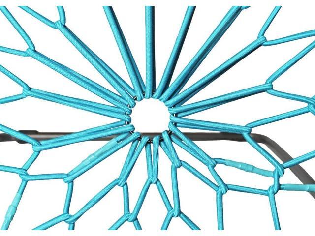 Zenithen Limited Foldable Bunjo Bungee Chair for Dorms, Living Rooms, Bedrooms, Camping, Gaming & Lounging, Teal (Pack of 1)