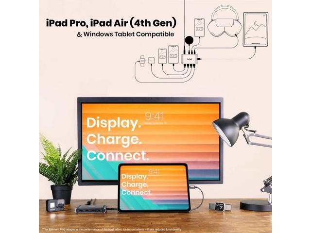 CalDigit Thunderbolt 4 Element Hub - 4X USB4 Ports, USB 3.2 Gen2 10Gb/s, Single 8K or Dual 4K Displays, 60W Charging, 0.8m Cable