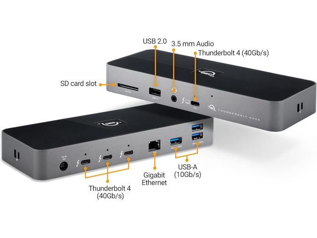OWC 11-Port Thunderbolt Dock, 96W Charging, 8K Display or Two 5K displays, 3 x Thunderbolt, 4 x USB, GbE, Audio, SD, Compatbile M1/M2 Macs,...