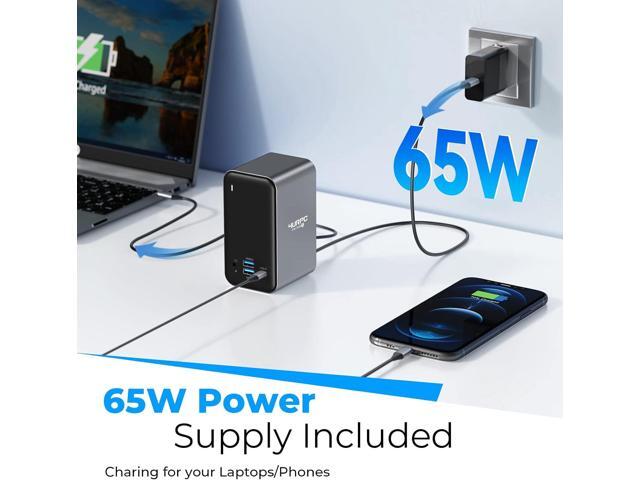 USB C Docking Station Dual Monitor, Dual HDMI USB C Dock, Laptop Docking Station with 2 HDMI Ports, VGA, 65W Power Adapter,6 USB, Ethernet, SD/TF,...
