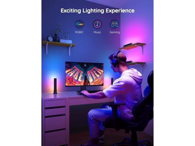 Govee Smart LED Light Bars, Work with Alexa and Google Assistant, RGBICWW WiFi TV Backlights with Scene and Music Modes for Gaming, Pictures, PC,...