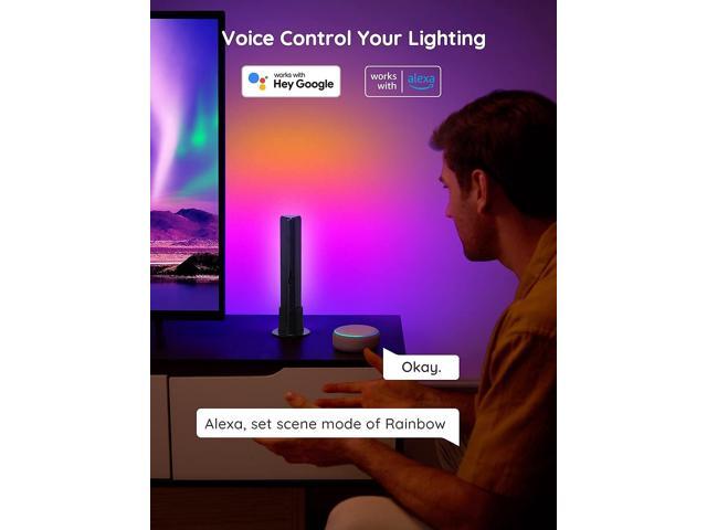Govee Smart LED Light Bars, Work with Alexa and Google Assistant, RGBICWW WiFi TV Backlights with Scene and Music Modes for Gaming, Pictures, PC,...