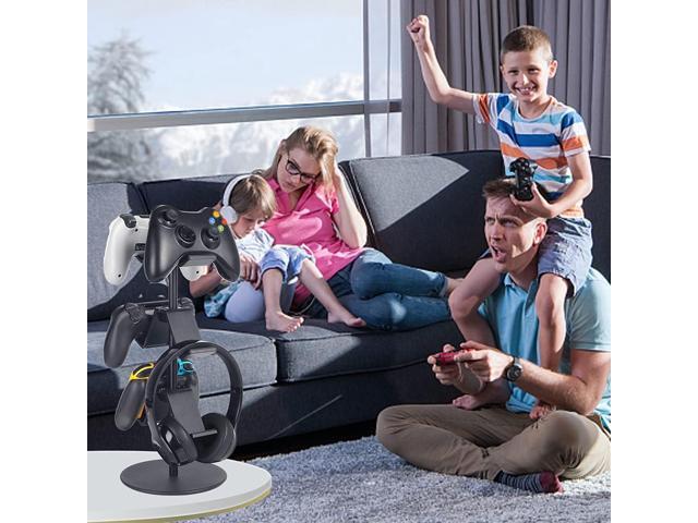 KELJUN Controller Stand 3 Tier,Headphone Holder, Multi Adjustable Game Controller Headset Hanger for All Universal Gaming PC Accessories, Xbox PS4...