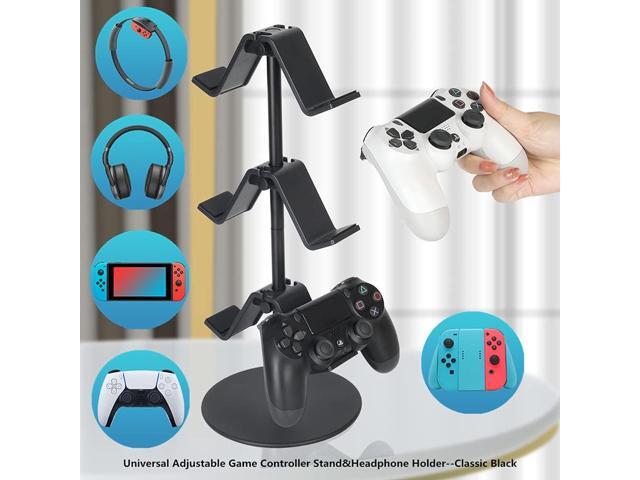 KELJUN Controller Stand 3 Tier,Headphone Holder, Multi Adjustable Game Controller Headset Hanger for All Universal Gaming PC Accessories, Xbox PS4...