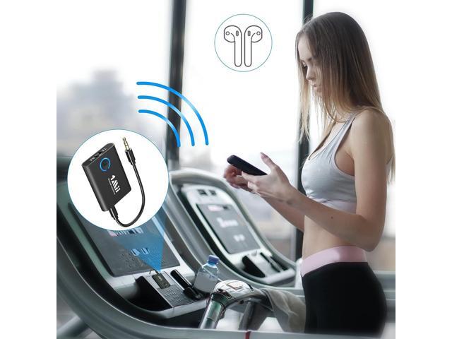 1Mii Bluetooth 5.3 Transmitter Receiver for TV, Bluetooth Adapter for TV aptX Low Latency Dual Link, 3.5mm Bluetooth Audio Transmitter for MP3...