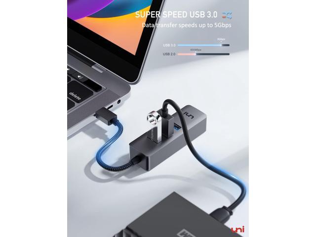 uni USB C Ethernet Adapter, USB C HUB Ethernet 1Gbps with USB 3.0 [Driver Free] for Hard Drive Keyboard Mouse, Compatible with MacBook Pro/Air,...