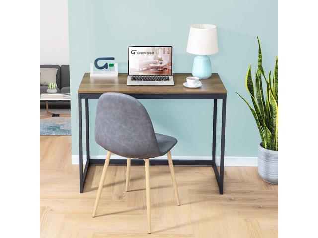 GreenForest Computer Desk for Small Space Modern Home Office Computer Desk 40 Inch Simple PC Laptop Study Table Workstation, Brown