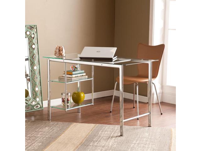 SEI Furniture Oslo Writing Desk, Chrome