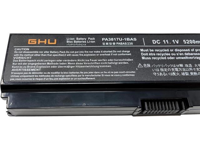 GHU New Battery 58 WH for PA3817U-1BRS PA3818U-1BRS Compatible with Toshiba L755 L675 L750 L700 P755 P750 P755 C655 A655 A665 A665 C655 C655D L755D...