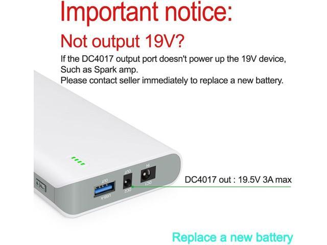 Talentcell Lithium ion Battery Pack NB7101, Rechargeable 17500mAh 64.75Wh Li-ion Power Bank with DC 24/19/5V Output for Laptop, Notebook,...