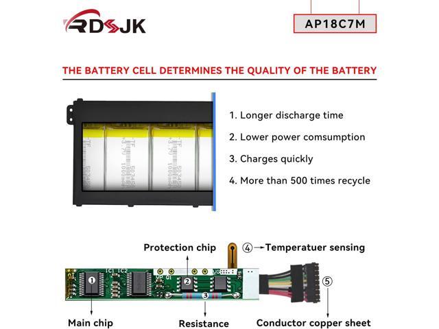 AP18C7M Laptop Battery for ACER ConceptD 3 CN315-72 Spin 5 SP513-54N SP513-55N Swift 3 SF313-52 SF313-52G SF313-53 SF514-55T SF514-55TA Swift 5...
