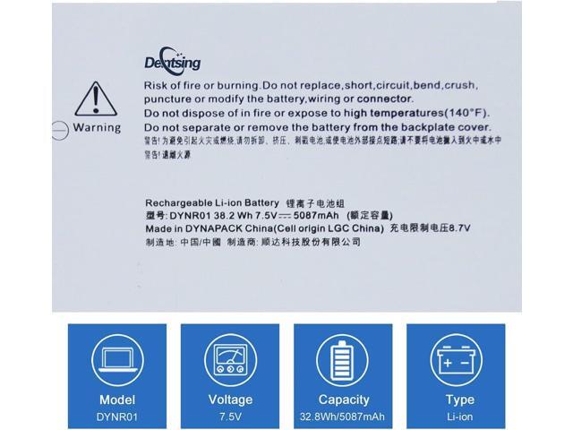 Dentsing DYNR01 G3HTA027H Laptop Battery Compatible with Microsoft Surface Pro 4 1724 Tablet G3HTA026H 7.5V 38.2Wh 5087mAh with Tools