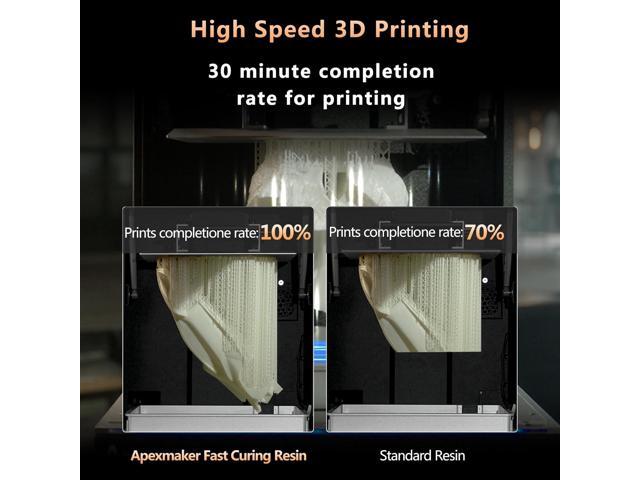 ApexMaker High Speed 3D Printer Resin, Fast Curing 3D Resin, 405nm High-Precision Excellent Fluidity Printing Liquid Standard photopolymer Low...