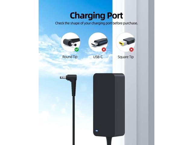 Superer 65W 45W Charger Fit for Lenovo IdeaPad 1 1i 3 3i 5, Slim 1 3 5, Yoga 710 330, IdeaPad 330S S145 S340 L340, Flex 14 15, Chromebook N22 N23...
