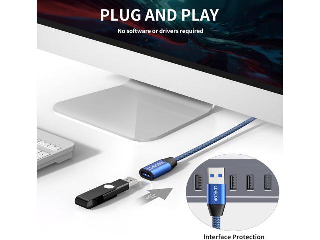 USB to USB Cable 20FT,Durable Braidedfor USB 3.0 Male to Male Type A to Type A Cable Data Transfer Compatible with Hard Drive, Laptop, DVD Player,...