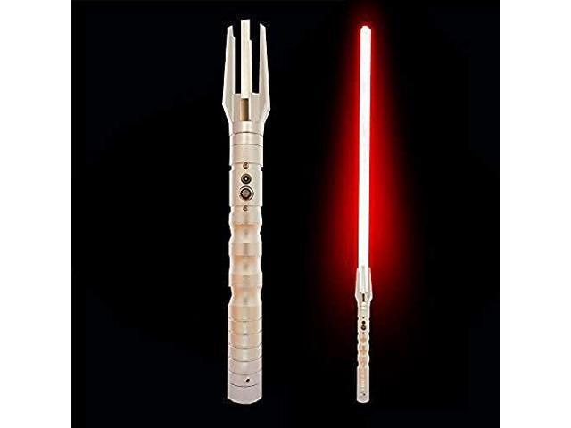 Lightsaber Heavy Dueling Metal Handle Force FX Lightsaber LED USB Rechargeable Light Sabers For Adults And Kids SilverHandle--redLight