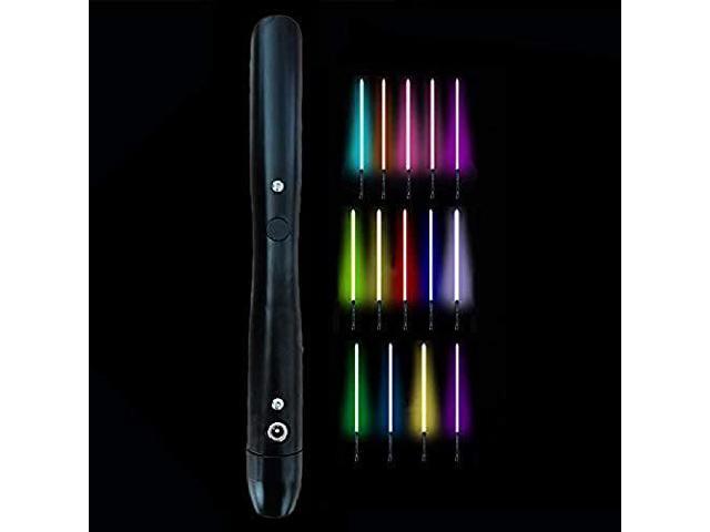 Lightsaber, 16 Kinds Of Led Colors Can Be Changed, Usb Rechargeable Metal Lightsaber RGB AyBlackHandle