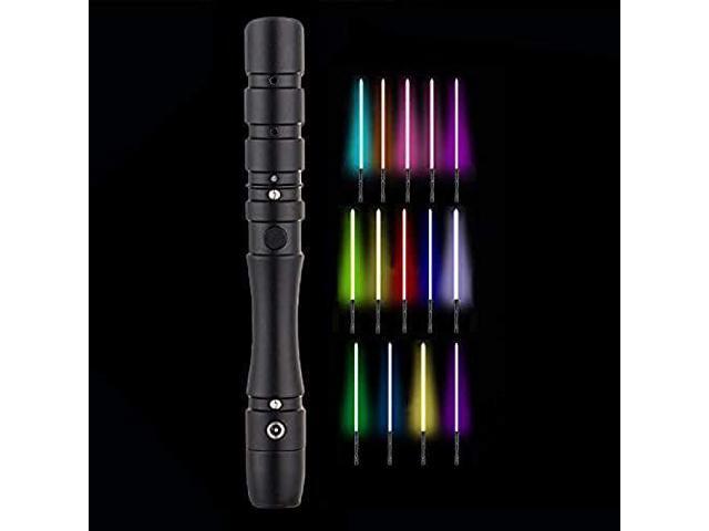 Lightsaber, 16 Kinds Of Led Colors Can Be Changed, Usb Rechargeable Metal Lightsaber RGB BlackHandle