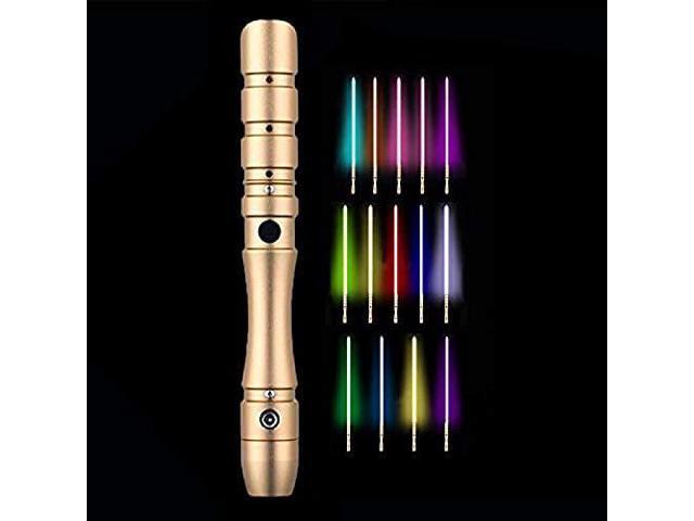 Lightsaber, 16 Kinds Of Led Colors Can Be Changed, Usb Rechargeable Metal Lightsaber RGB GoldenHandle