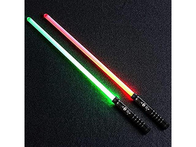 Children'S Toy Lightsaber, 2 Lightsabers, 7 LED Colors Can Be Changed, Including Lightsaber Connector 001Black