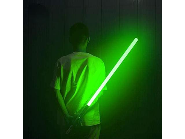 Dueling Light Saber,Black Series Lightsaber, String Effect,with 3 Realistic Blaster Sound Mode and Flashes,USB Charging,Detachable SilverHilt