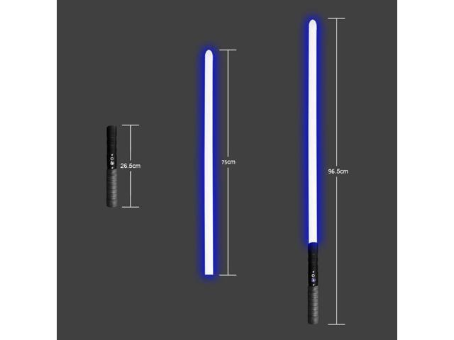 Lightsaber Force FX Metal Aluminum Hilt, Black Series RGB LED Light Saber Heavy Dueling Blaster Sound Sliver