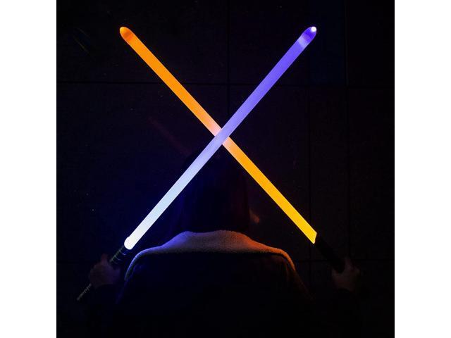 Lightsaber Force FX Metal Aluminum Hilt, Black Series RGB LED Light Saber Heavy Dueling Blaster Sound Black