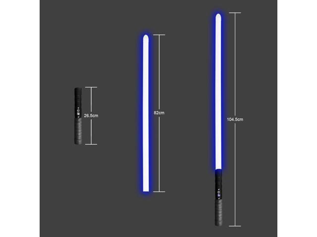Lightsaber Force FX Metal Aluminum Hilt, Black Series RGB LED Light Saber Heavy Dueling Blaster Sound Black