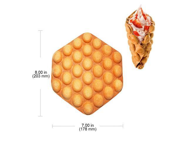Bubble Waffle Maker Egg Waffle Machine Electric Bubble Waffle Iron 2 Hexagon Shaped Waffles
