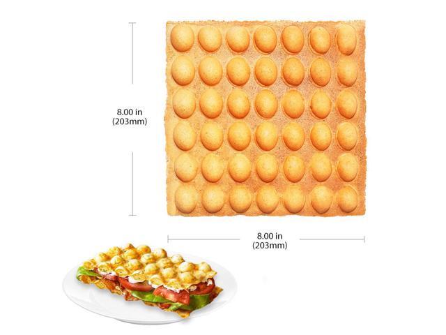 Bubble Waffle Maker Square-Shaped Bubble Waffle Iron Improved Thermostat Manual Nonstick