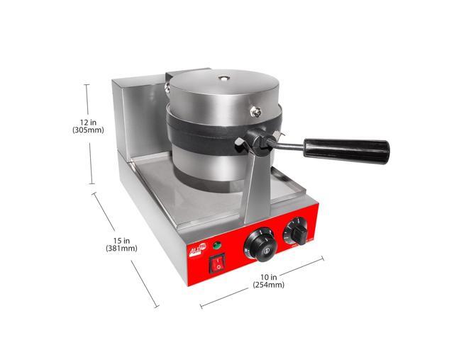AR-HWB1A Belgian Waffle Maker Commercial Waffle Iron with 360° Rotating Mechanism Stainless Steel
