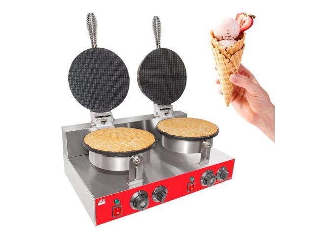Photos - Toaster AR-HCB2Red Waffle Cone Maker Commercial Double Waffle Cone Iron Stainless