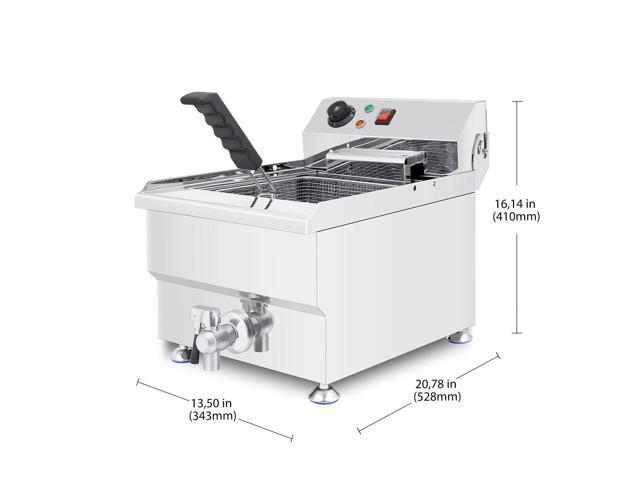 AP-400 Deep Fryer Commercial 17 L Electric Oil Fryer Snack Machine with Removable Basket