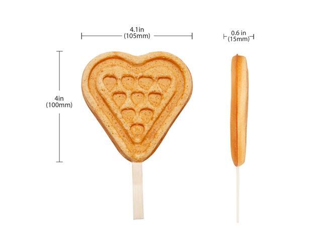 ALDKitchen Heart Waffle Maker Heart-Shaped Waffles on a Stick 4 Pcs 110V