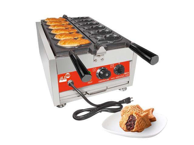 Photos - Toaster AR-1106F Taiyaki Machine Commercial 6 Fish Shaped Waffles Stainless Steel
